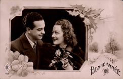 VINTAGE POSTCARD Fantasy Woman Bonen year