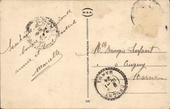 CPA Fantaisie Fleurs Fer a cheval