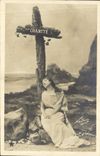 VINTAGE POSTCARD Fantasy Woman Charity