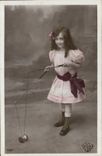 VINTAGE POSTCARD Fantasy Child Spinning top