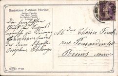 VINTAGE POSTCARD Fantasy Bartholome Esteban Murillo the Holy Family