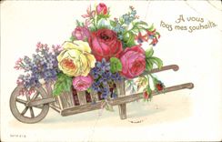 CPA Fantaisie Fleurs 