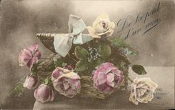 CPA Fantaisie Fleurs