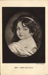 VINTAGE POSTCARD Fantasy Greuze Portrait of a young girl