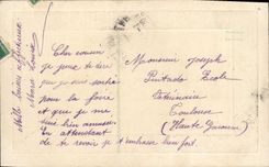 CPA Fantaisie Enfant chien