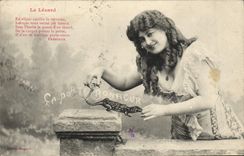 VINTAGE POSTCARD Fantasy Woman the leard