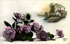 CPA Fantaisie Fleurs