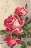 CPA Fantaisie Fleurs Roses