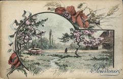 CPA Fantaisie Fleurs