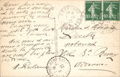 CPA Fantaisie Fleurs Fer a cheval