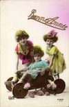 CPA Fantaisie Enfants Voiture