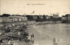VINTAGE POSTCARD Beach of Pontaillac