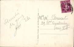 VINTAGE POSTCARD Lyon Places Bellecour and slope of Fourviere