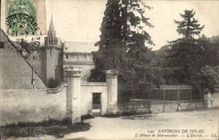 VINTAGE POSTCARD Surroundings of Tours the abbey of Marmoutier the entry