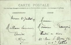 VINTAGE POSTCARD Surroundings of Tours the abbey of Marmoutier the entry