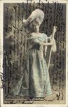 VINTAGE POSTCARD Fantasy Woman Dresses Louis XVI