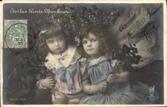 CPA Fantaisie Enfants Etoiles Porte Bonheur 