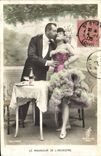 VINTAGE POSTCARD Fantasy Woman the Mister of the orchestra