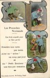 CPA Fantaisie Les proverbes normands Folklore 