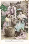 VINTAGE POSTCARD Fantasy Woman Children