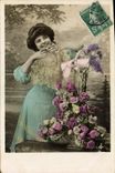 VINTAGE POSTCARD Fantasy Woman