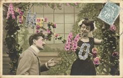 VINTAGE POSTCARD Fantasy Woman