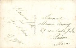 VINTAGE POSTCARD Fantaisie Flowers Horseshoe