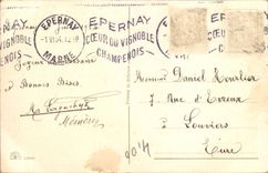 CPA Fantaisie Enfant Le menuisier Chien Chat 