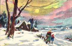 VINTAGE POSTCARD Fantasy Landscape