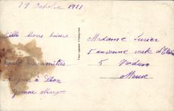 VINTAGE POSTCARD Fantaisie Flowers Horseshoe