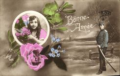 VINTAGE POSTCARD Fantasy Child Militaria Soldier