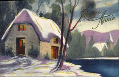 VINTAGE POSTCARD Fantasy Happy New Year