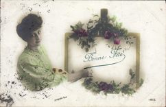 VINTAGE POSTCARD Fantasy Woman