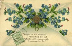 VINTAGE POSTCARD Fantasy Flowers