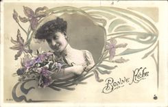 VINTAGE POSTCARD Fantasy Woman