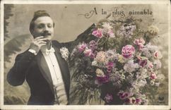 VINTAGE POSTCARD Fantasy Man