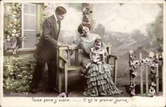 VINTAGE POSTCARD Fantasy Child wife Baby