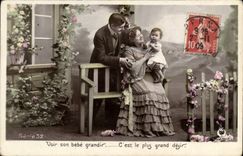 VINTAGE POSTCARD Fantasy Child wife Baby