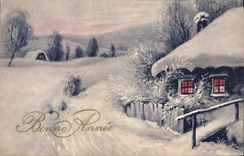 VINTAGE POSTCARD Fantasy Happy New Year