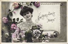 VINTAGE POSTCARD Fantasy Woman