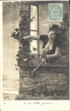 VINTAGE POSTCARD Fantasy Woman
