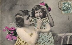 VINTAGE POSTCARD Fantasy Child wife