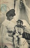 CPA Fantaisie Femme La Pater Enfant 