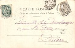 VINTAGE POSTCARD Fantasy Woman gaining It of the first prize Lottery