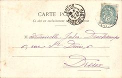 VINTAGE POSTCARD Fantasy Woman gaining It of the first prize Lottery