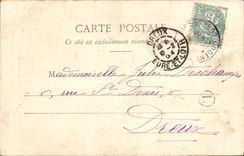 VINTAGE POSTCARD Fantasy Woman gaining It of the first prize Lottery