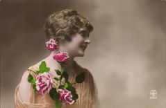 VINTAGE POSTCARD Fantasy Woman