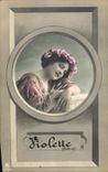 CPA Fantaisie Femme Violette 