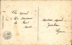 CPA Fantaisie Femme Drapeau de France 