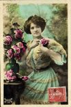 VINTAGE POSTCARD Fantasy Woman